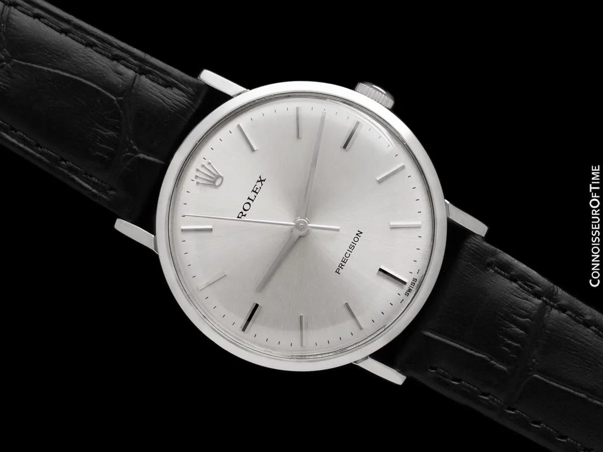 1976 Rolex Precision Vintage Mens Classic Ref. 34.110 Dress Watch - Stainless Steel
