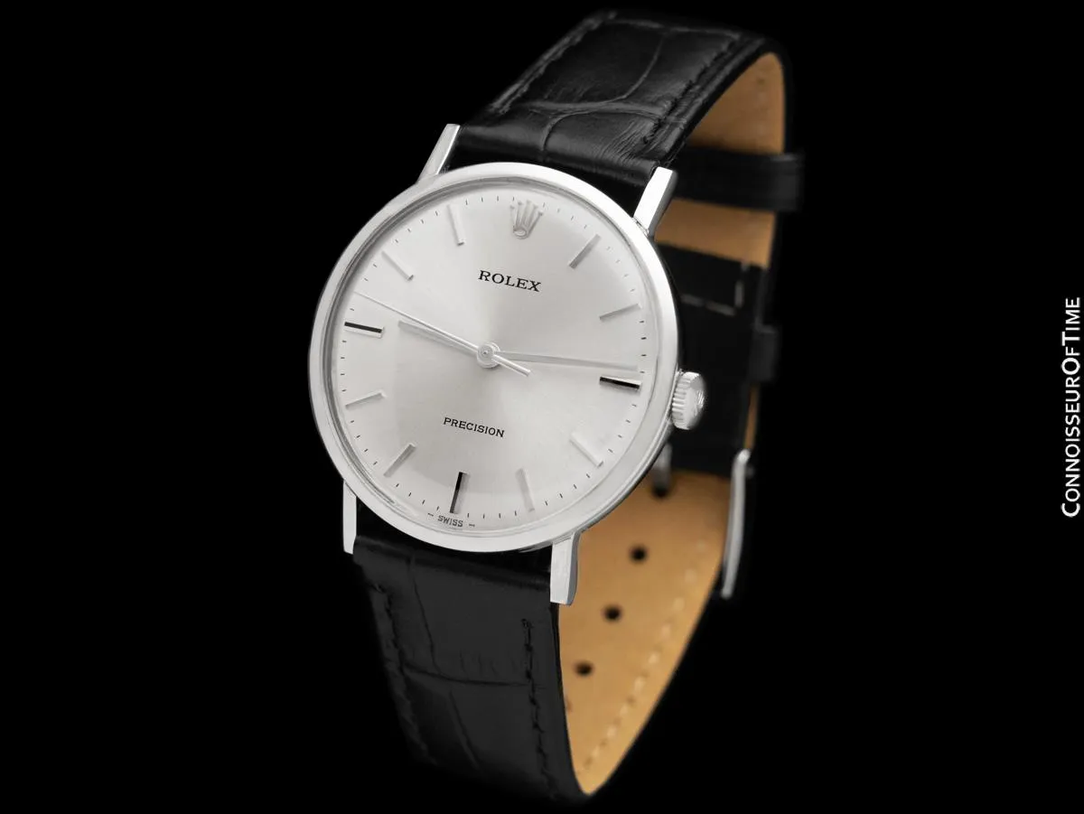 1976 Rolex Precision Vintage Mens Classic Ref. 34.110 Dress Watch - Stainless Steel