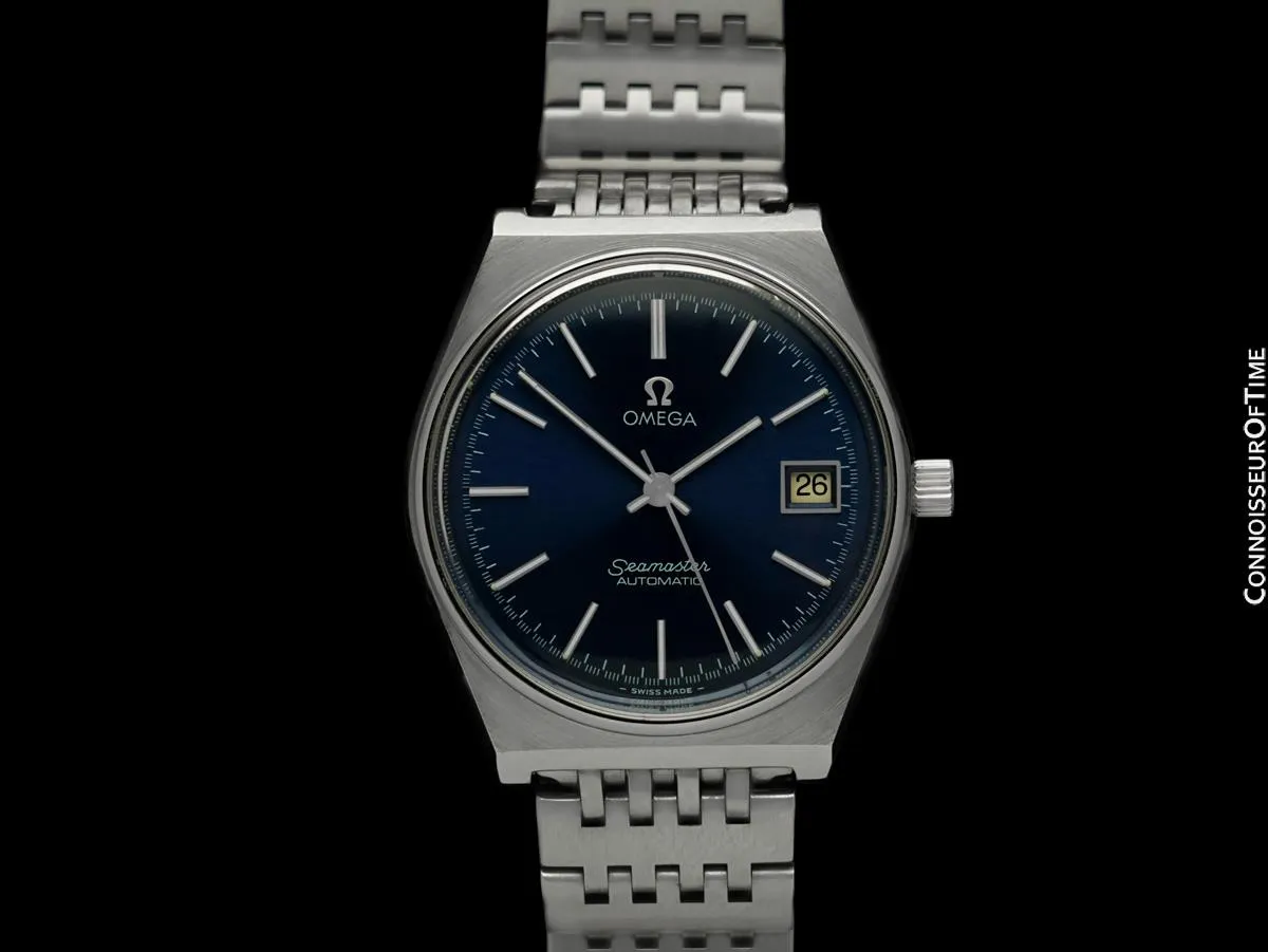 1977 Omega Seamaster Mens Vintage Retro Bracelet Watch, Automatic, Date - Stainless Steel