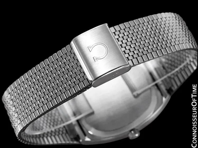 1978 Omega De Ville Classic Vintage Mens Silver Dial Quartz Watch, Date - Stainless Steel