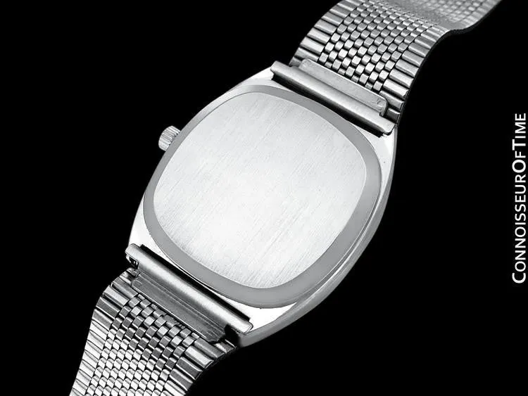 1978 Omega De Ville Classic Vintage Mens Silver Dial Quartz Watch, Date - Stainless Steel
