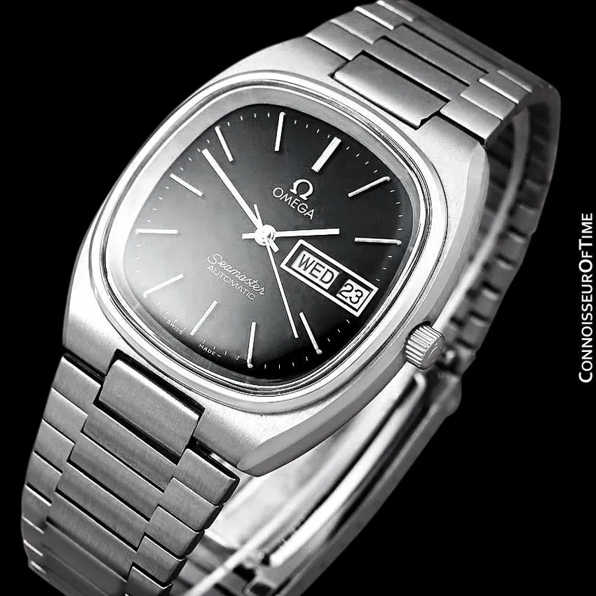 1978 Omega Seamaster Vintage Mens TV Watch, Automatic, Day Date - Stainless Steel