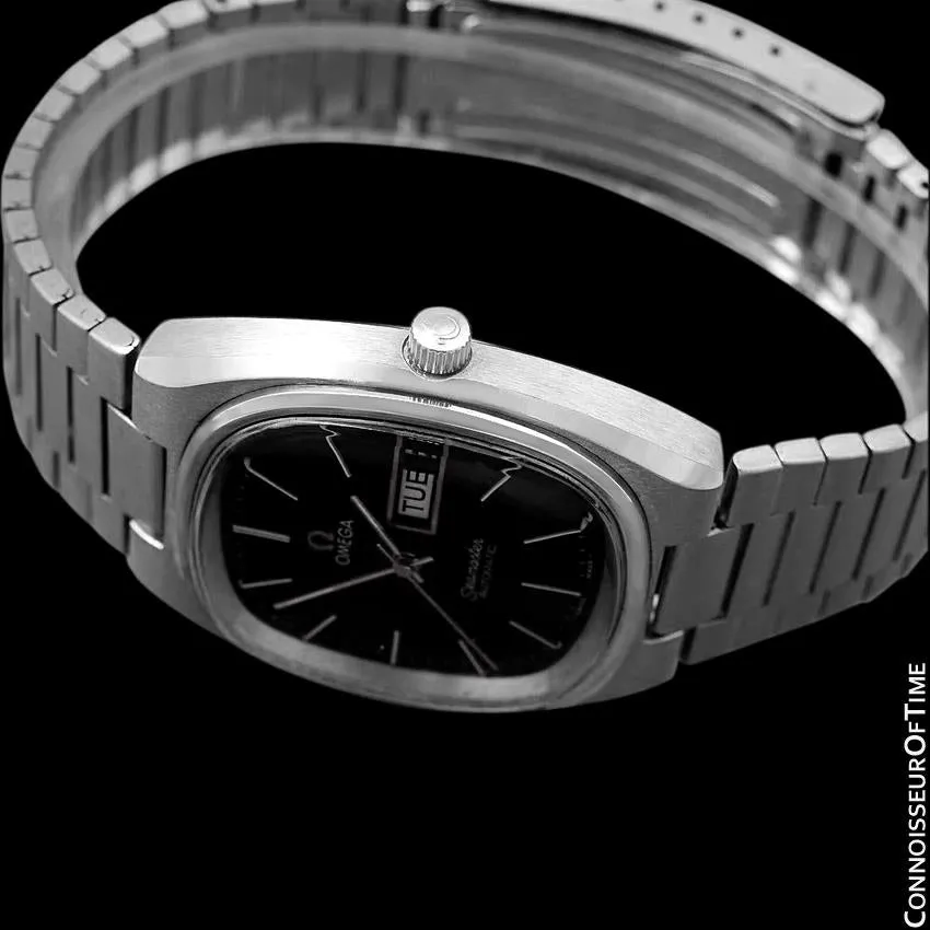 1978 Omega Seamaster Vintage Mens TV Watch, Automatic, Day Date - Stainless Steel