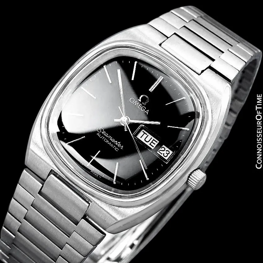 1978 Omega Seamaster Vintage Mens TV Watch, Automatic, Day Date - Stainless Steel