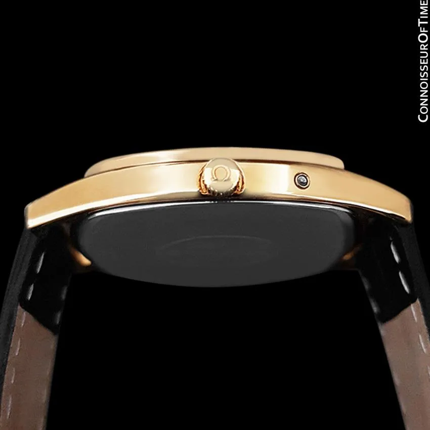 1981 Omega Seamaster Classic Accuset Vintage Mens Retro Quartz Watch - 18K Gold Plated & Stainless Steel