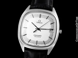 1983 Omega Seamaster Classic Vintage Mens Full Size Retro Quartz Watch - Stainless Steel
