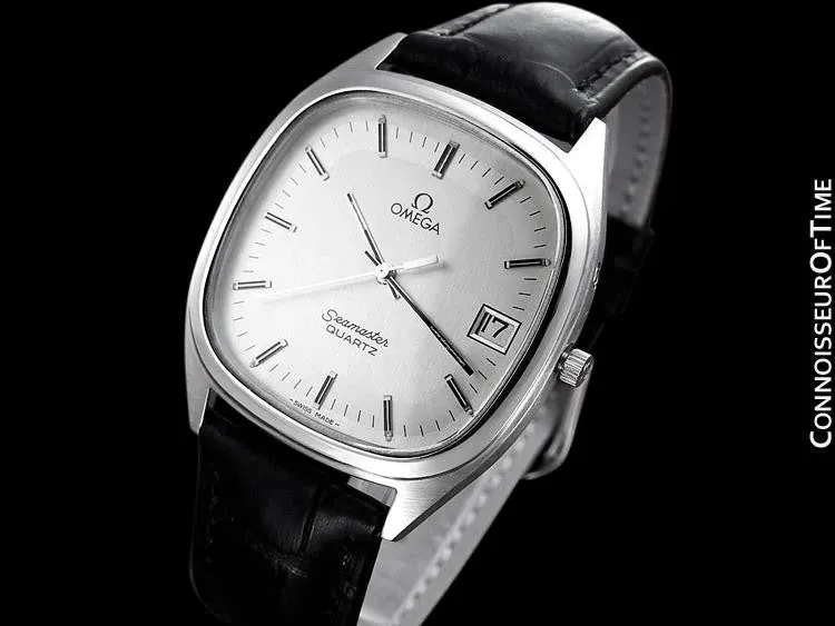 1983 Omega Seamaster Classic Vintage Mens Full Size Retro Quartz Watch - Stainless Steel
