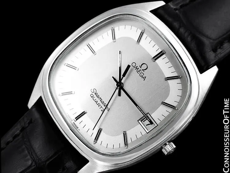 1983 Omega Seamaster Classic Vintage Mens Full Size Retro Quartz Watch - Stainless Steel