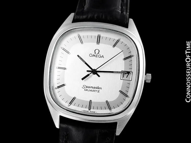 1983 Omega Seamaster Classic Vintage Mens Full Size Retro Quartz Watch - Stainless Steel
