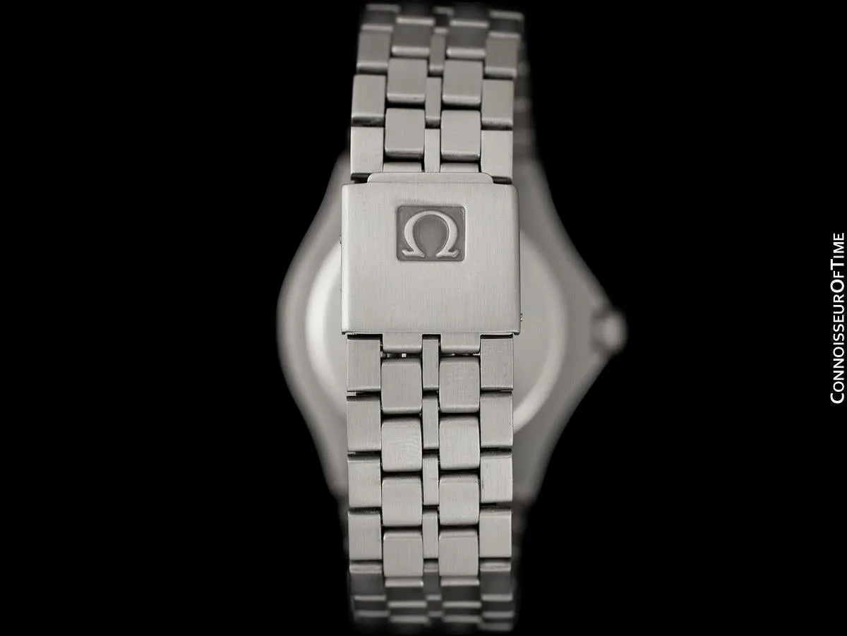 1984 Omega Seamaster Calypso 120M Vintage Full Size Mens Quartz Watch, Date - Stainless Steel