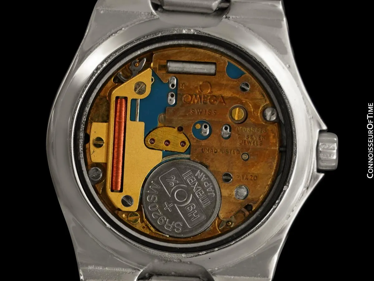 1984 Omega Seamaster Calypso II 120M Vintage Full Size Mens Quartz Watch, Date - Stainless Steel