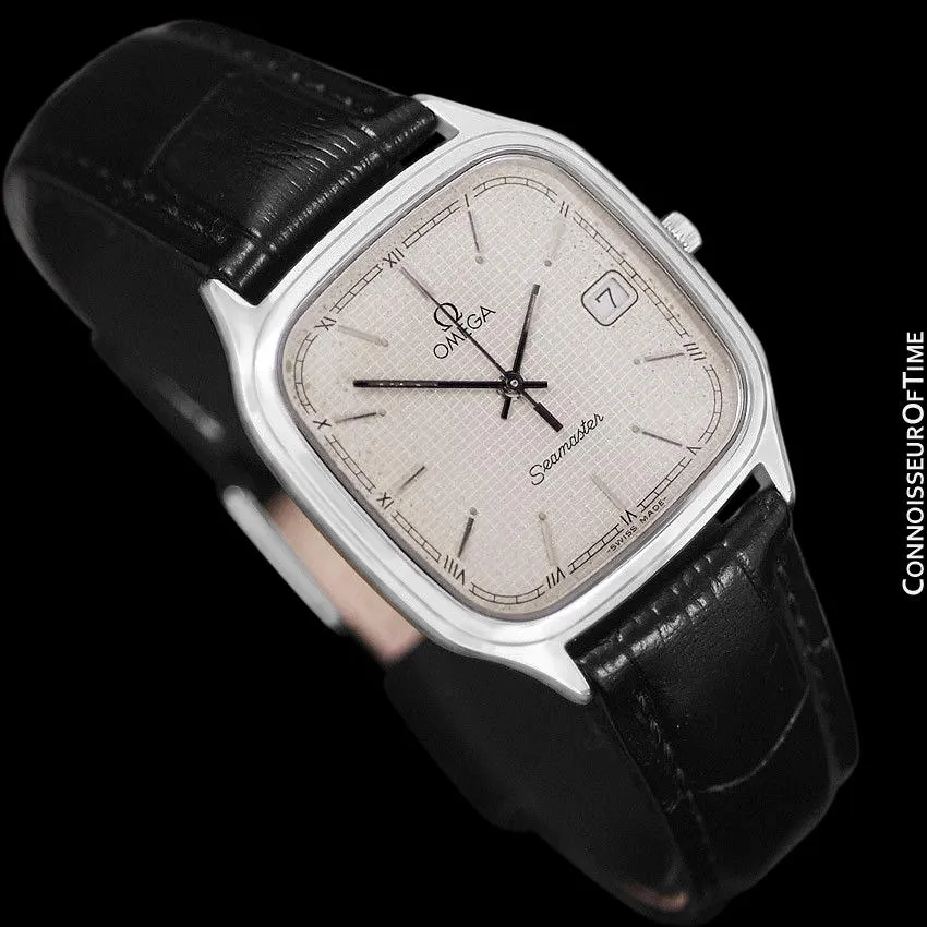 1985 Omega Seamaster Brest Vintage Mens Retro Quartz Watch - Stainless Steel