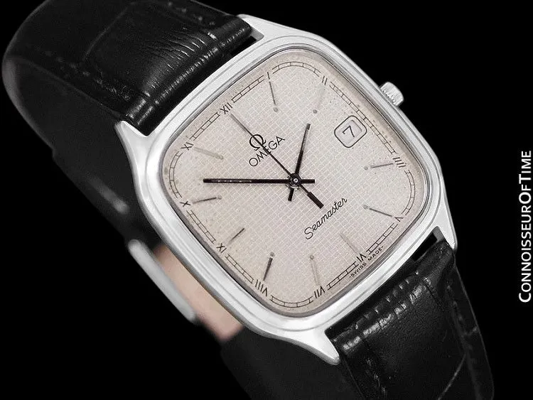 1985 Omega Seamaster Brest Vintage Mens Retro Quartz Watch - Stainless Steel