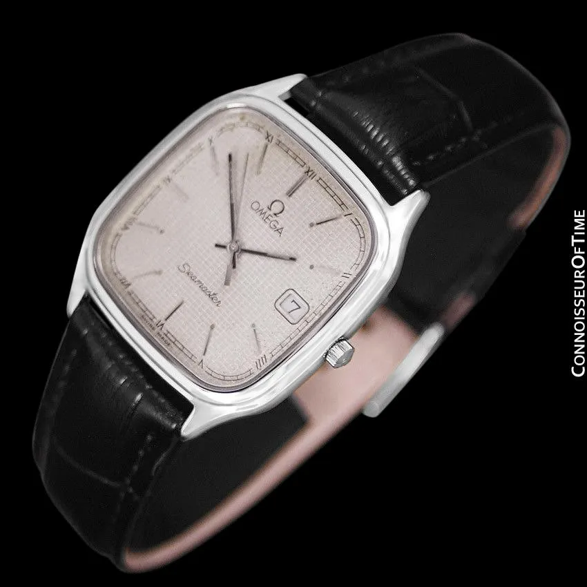 1985 Omega Seamaster Brest Vintage Mens Retro Quartz Watch - Stainless Steel