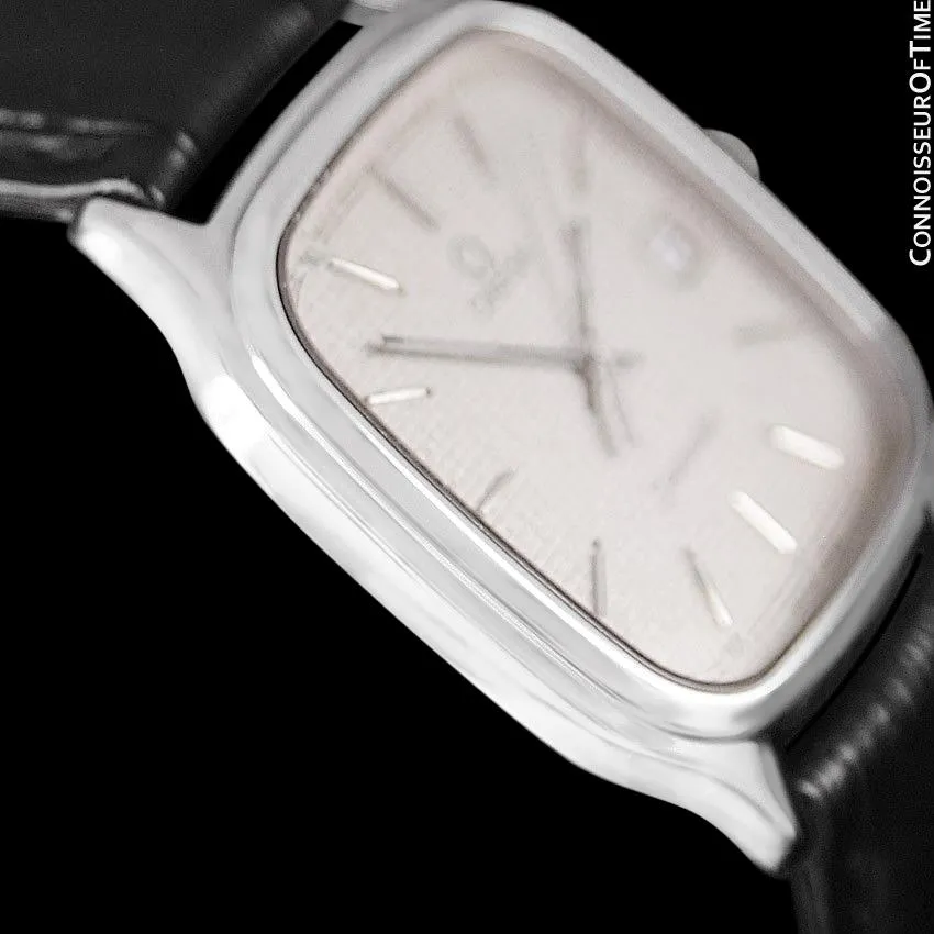 1985 Omega Seamaster Brest Vintage Mens Retro Quartz Watch - Stainless Steel