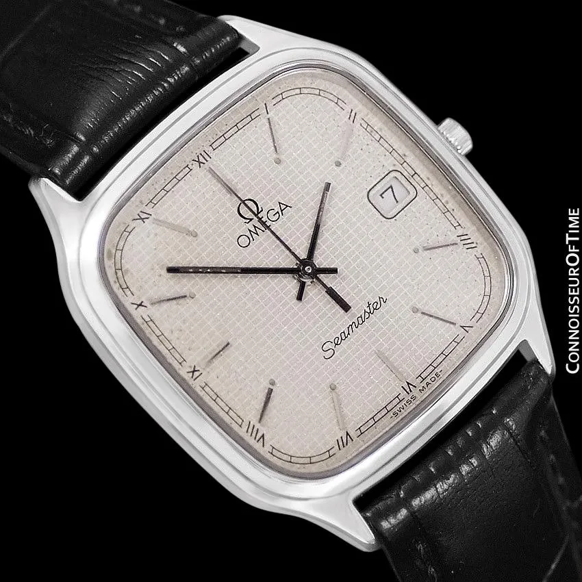 1985 Omega Seamaster Brest Vintage Mens Retro Quartz Watch - Stainless Steel