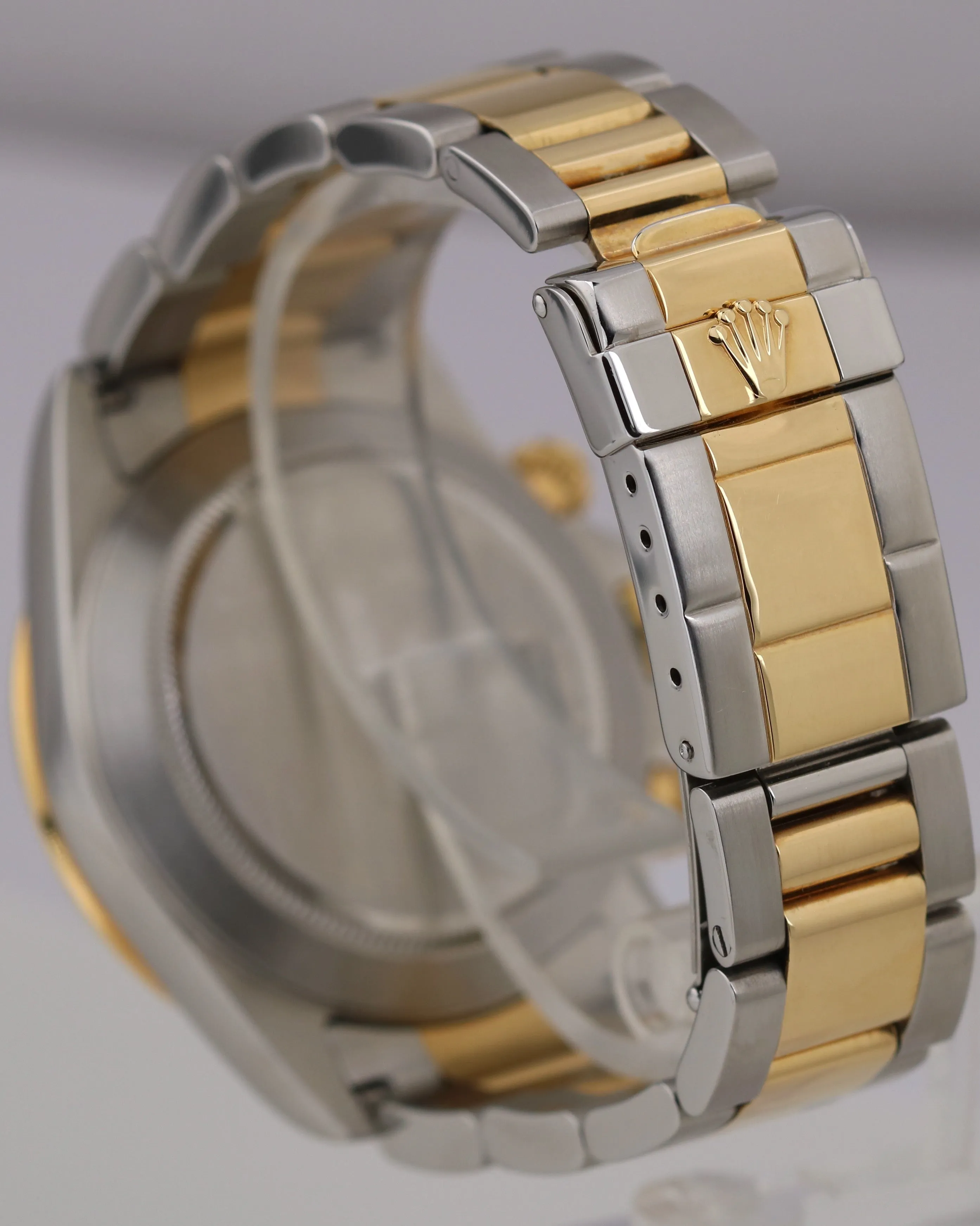 2000 Rolex Daytona Cosmograph ZENITH 40mm BLACK 18K Gold P-SERIAL Steel 16523