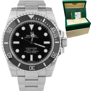 2017 CARD Rolex Submariner No-Date Stainless Steel 40mm Black Watch 114060 B P