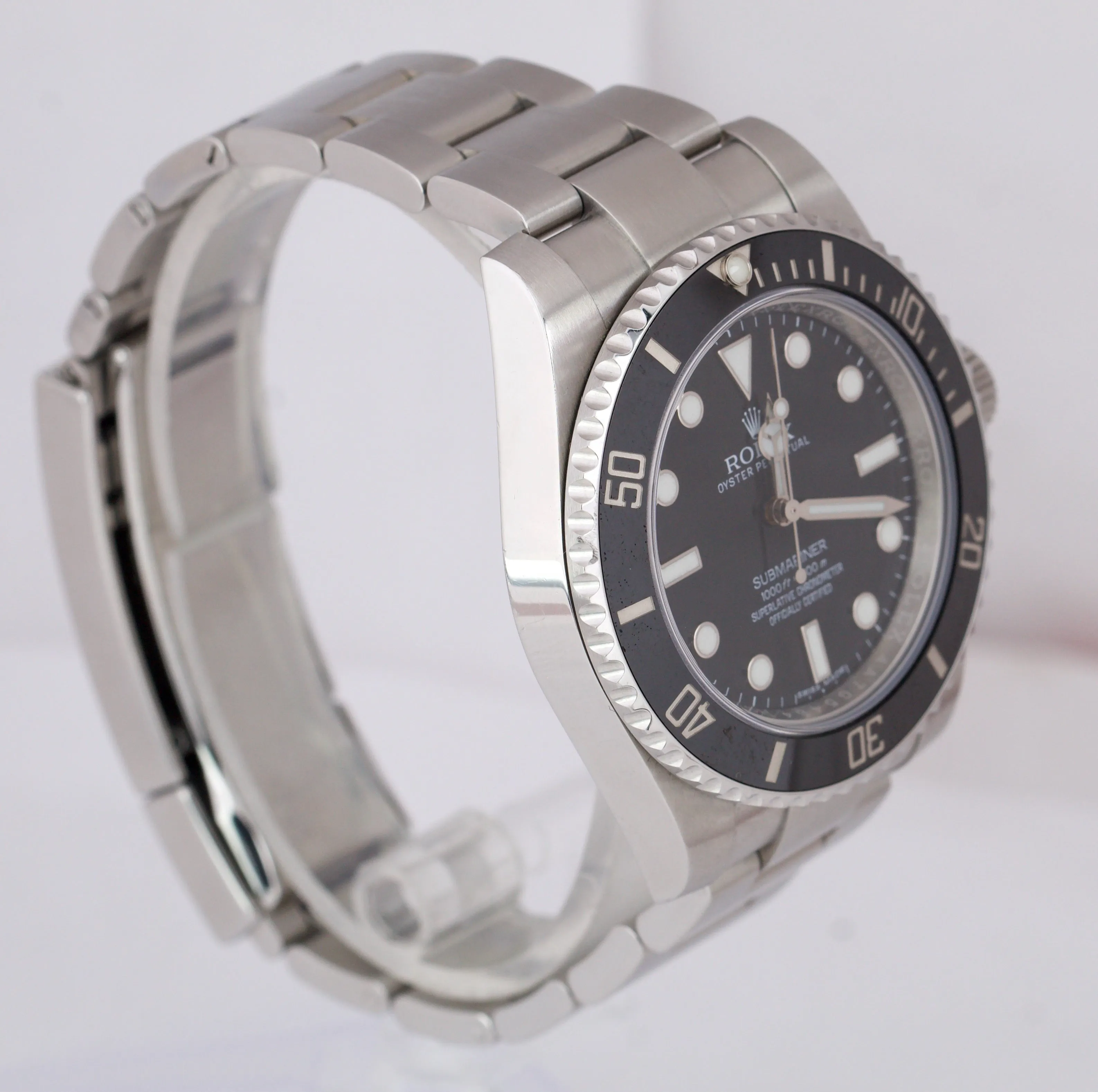 2017 CARD Rolex Submariner No-Date Stainless Steel 40mm Black Watch 114060 B P