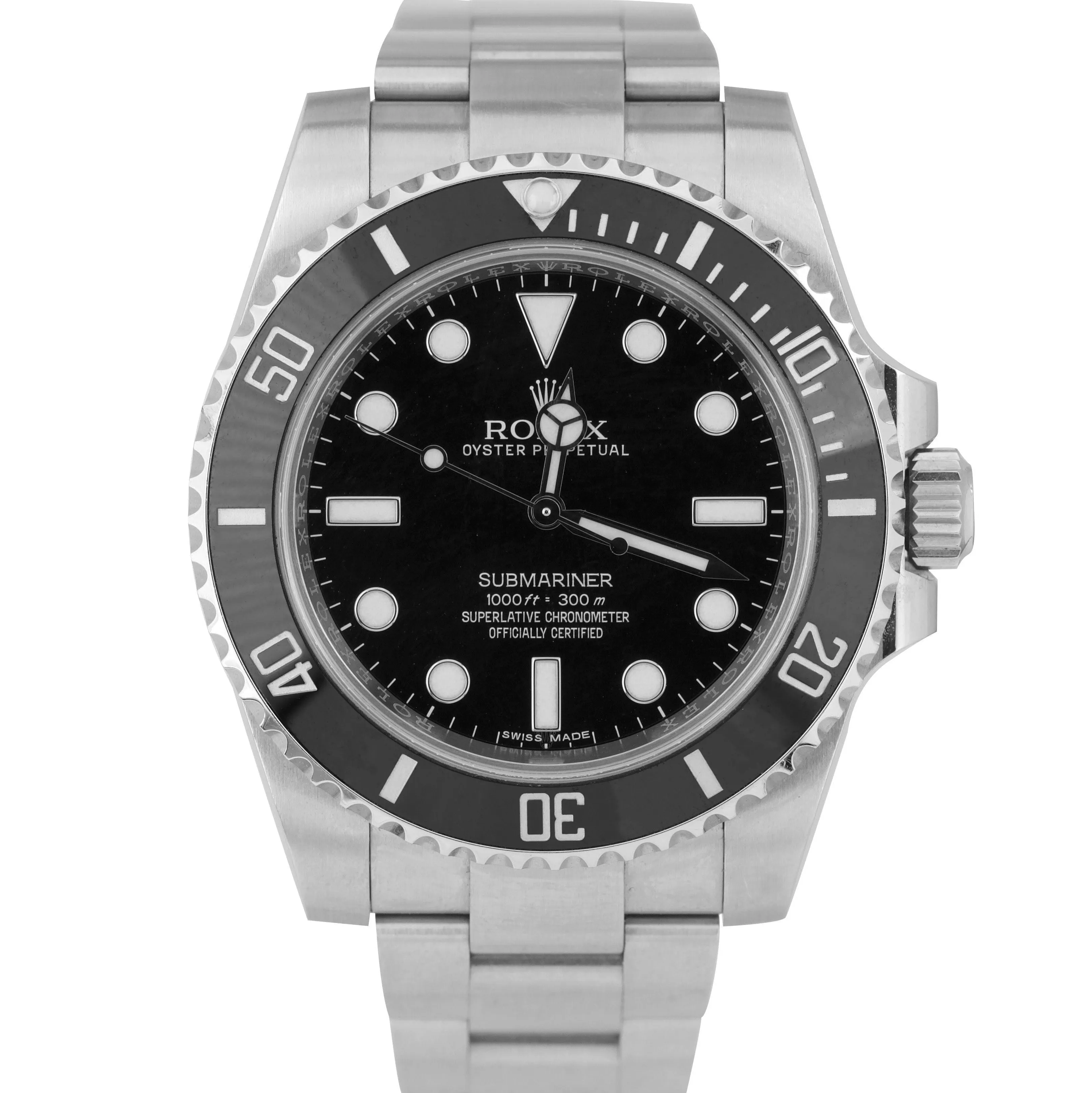 2017 CARD Rolex Submariner No-Date Stainless Steel 40mm Black Watch 114060 B P