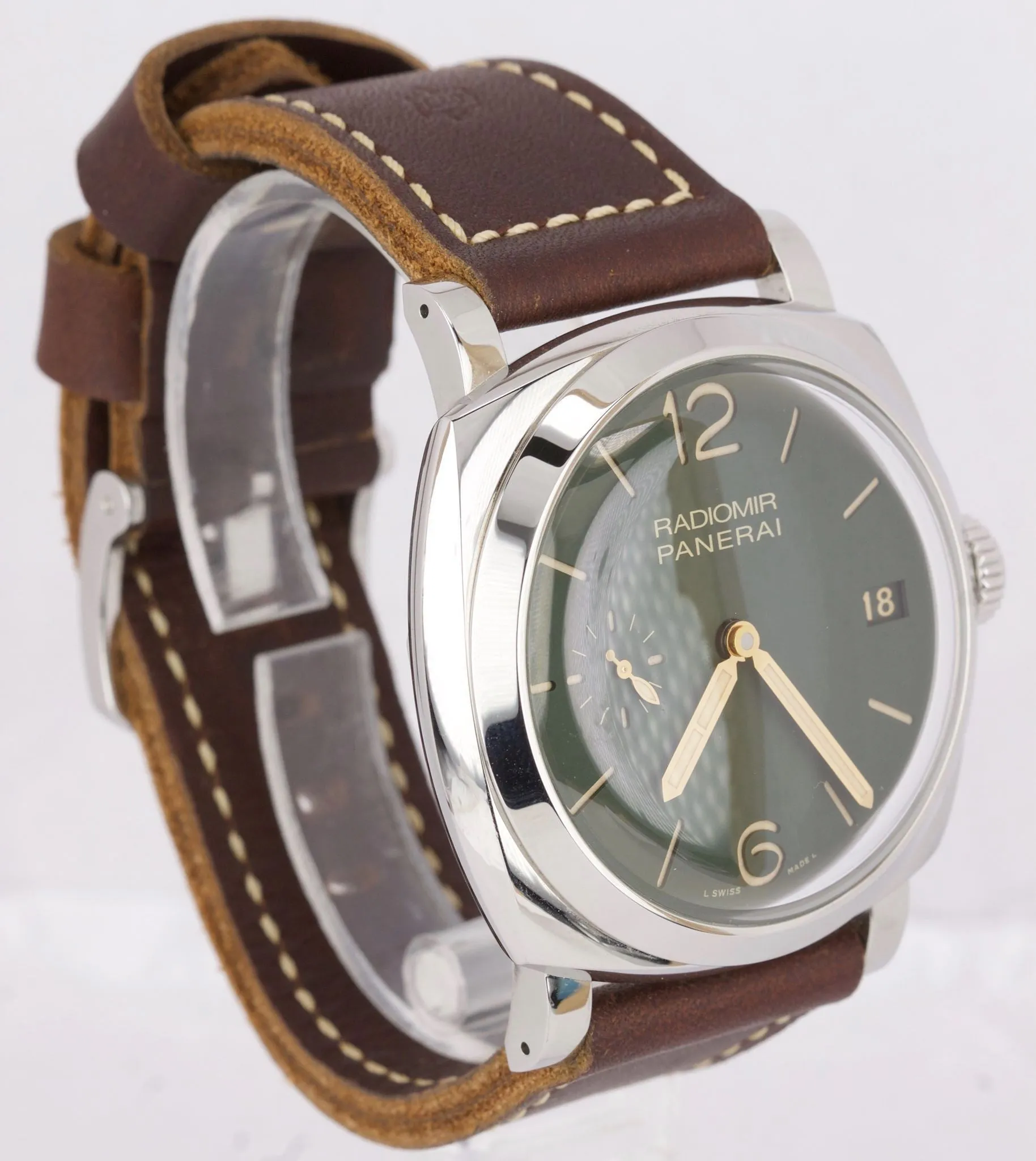 2018 Panerai Radiomir 1940 3-Days Green Stainless PAM00736 Manual 47mm PAM 736