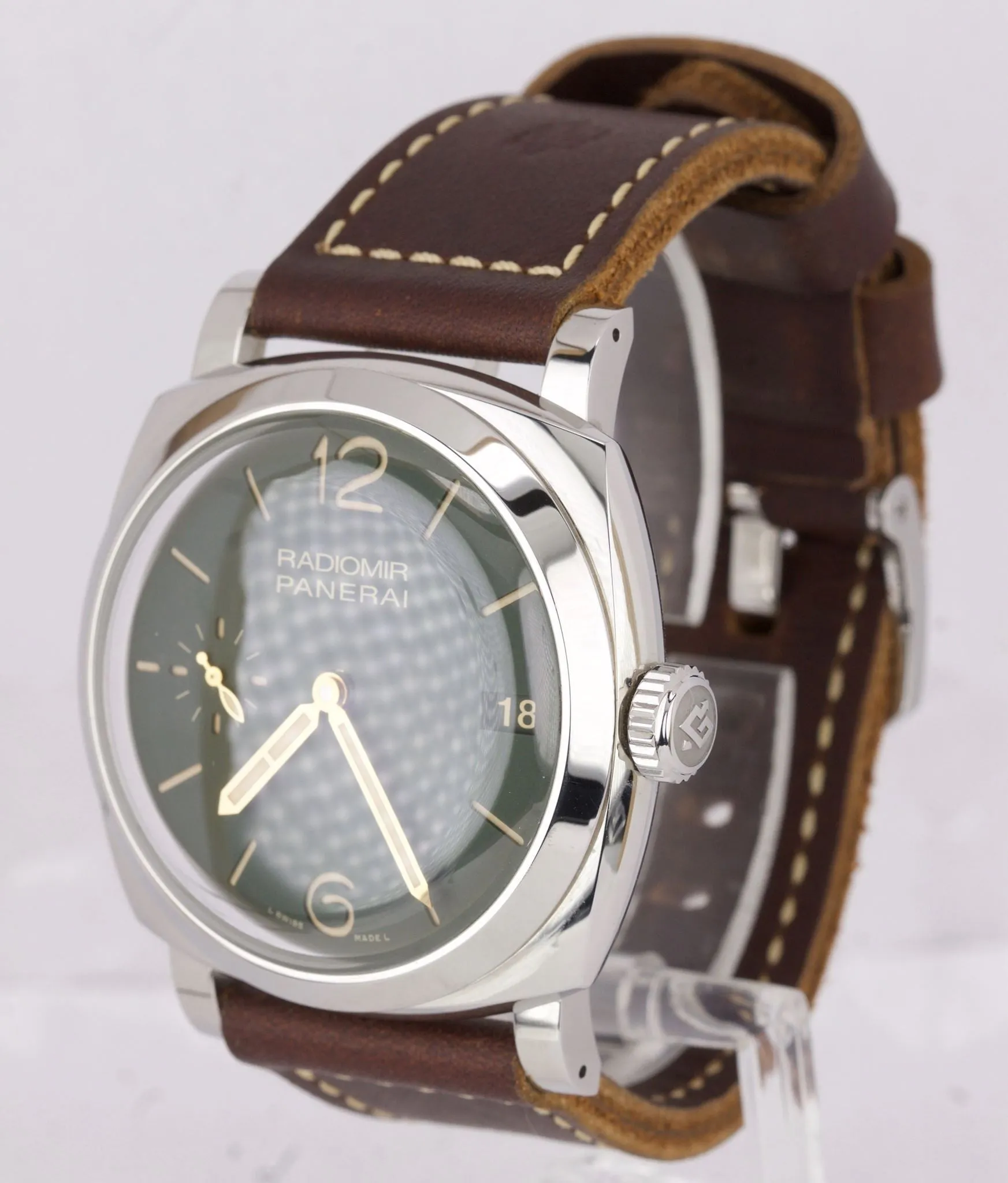 2018 Panerai Radiomir 1940 3-Days Green Stainless PAM00736 Manual 47mm PAM 736