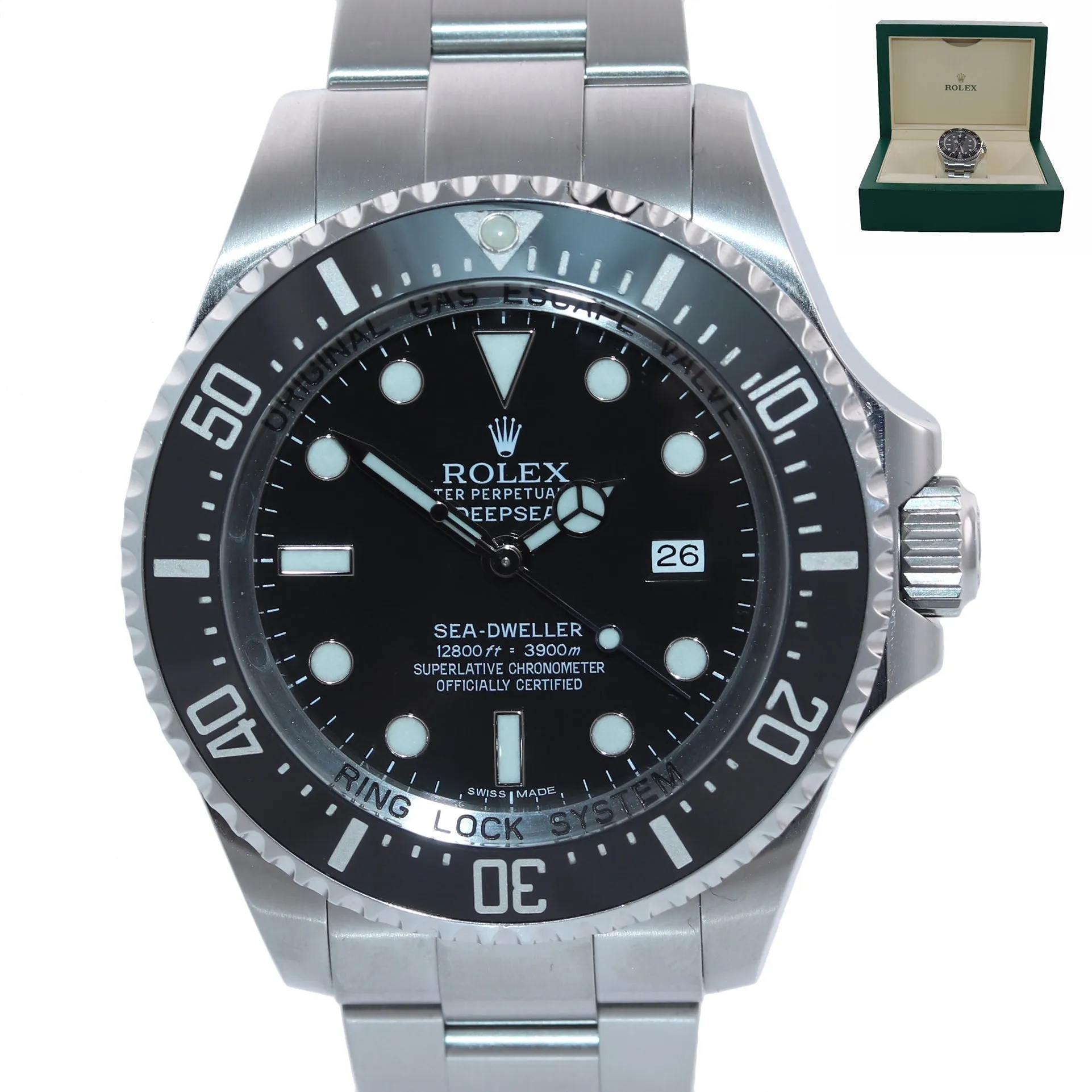 2018 Rolex Sea-Dweller Deepsea 116660 Stainless Steel 44mm Black Watch Box