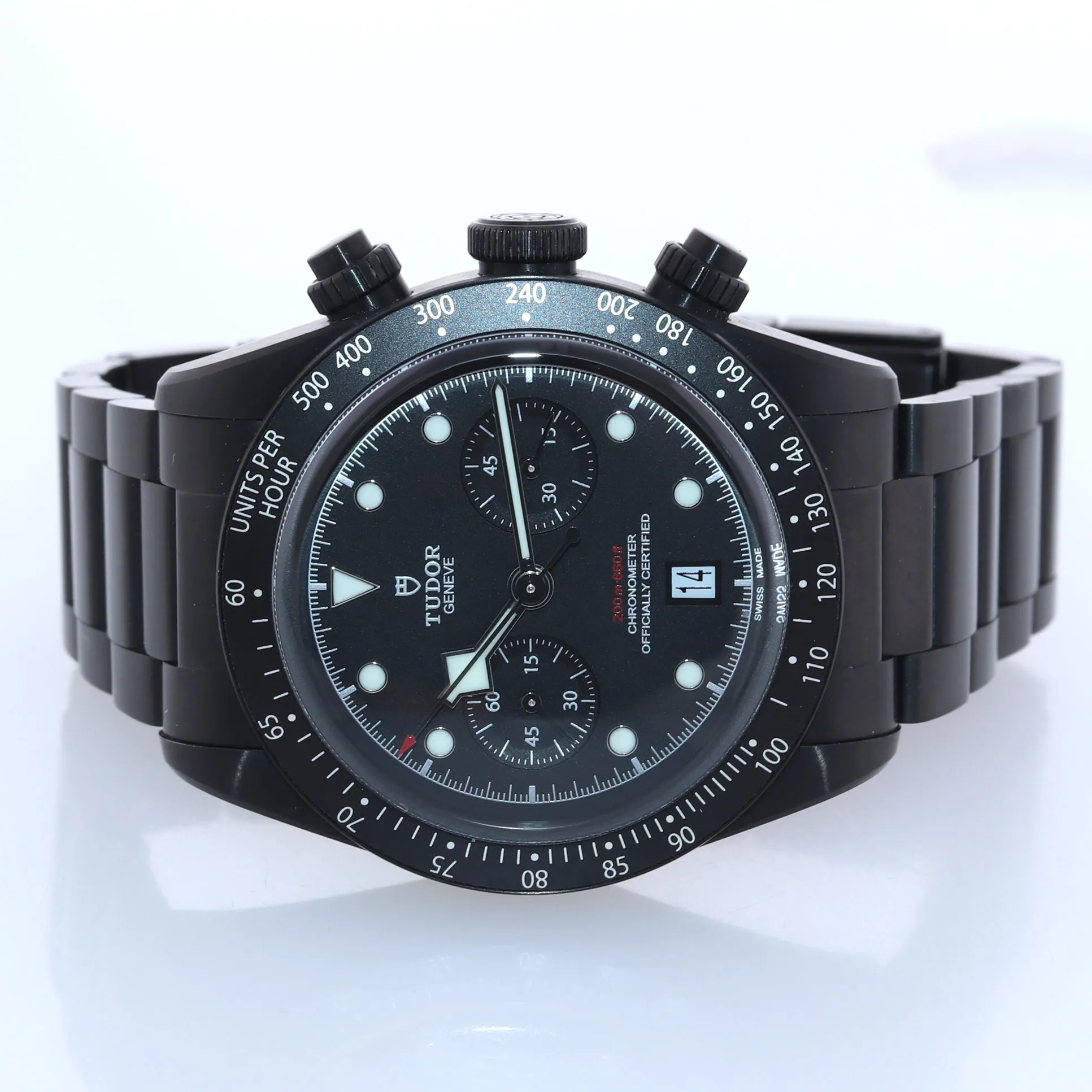 2019 Tudor Black Bay Chrono Dark Limited Edition 41mm Black PVD 79360 DK Watch