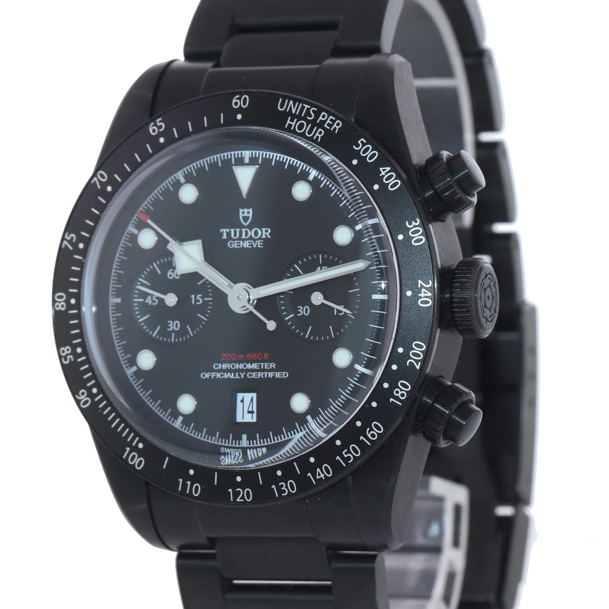 2019 Tudor Black Bay Chrono Dark Limited Edition 41mm Black PVD 79360 DK Watch