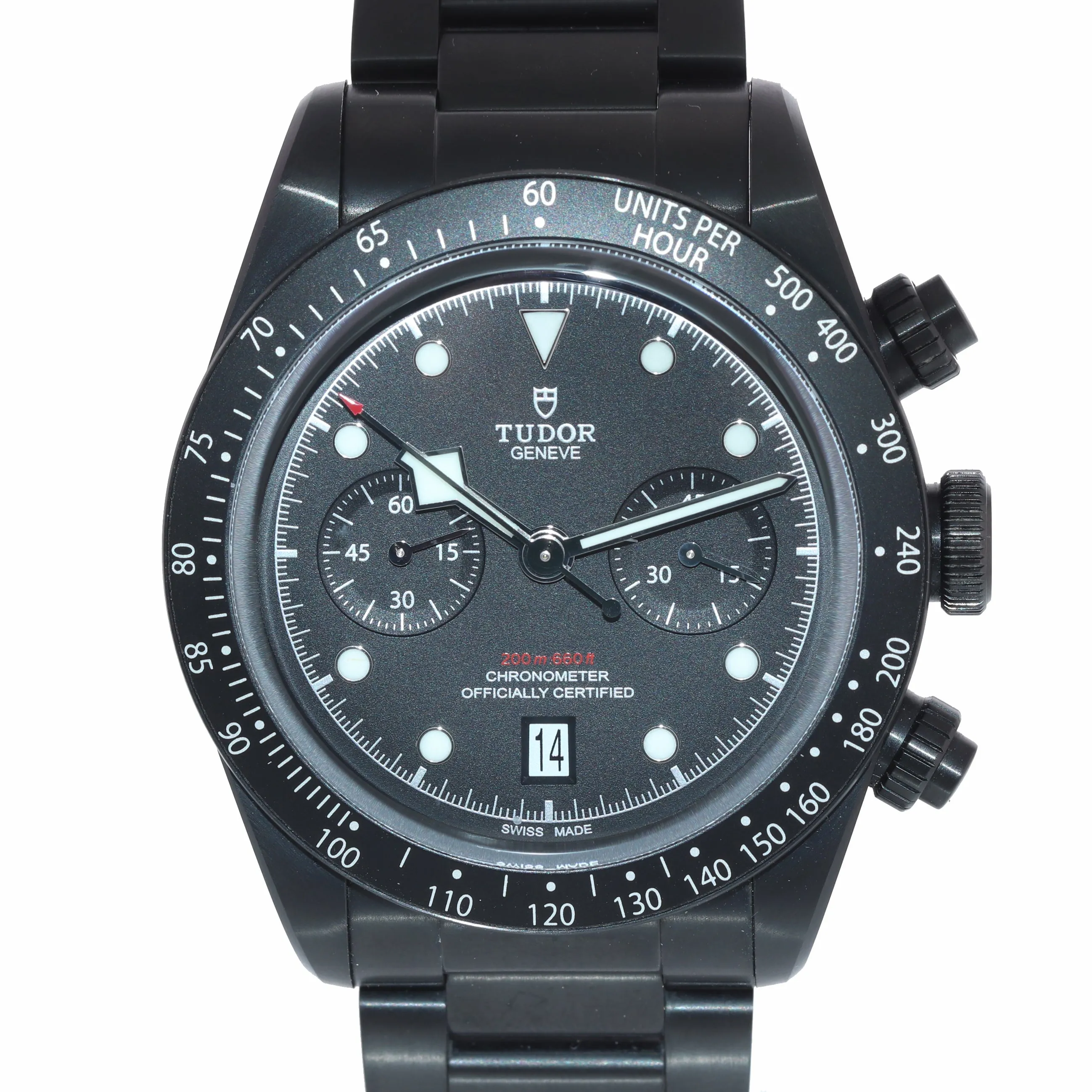 2019 Tudor Black Bay Chrono Dark Limited Edition 41mm Black PVD 79360 DK Watch