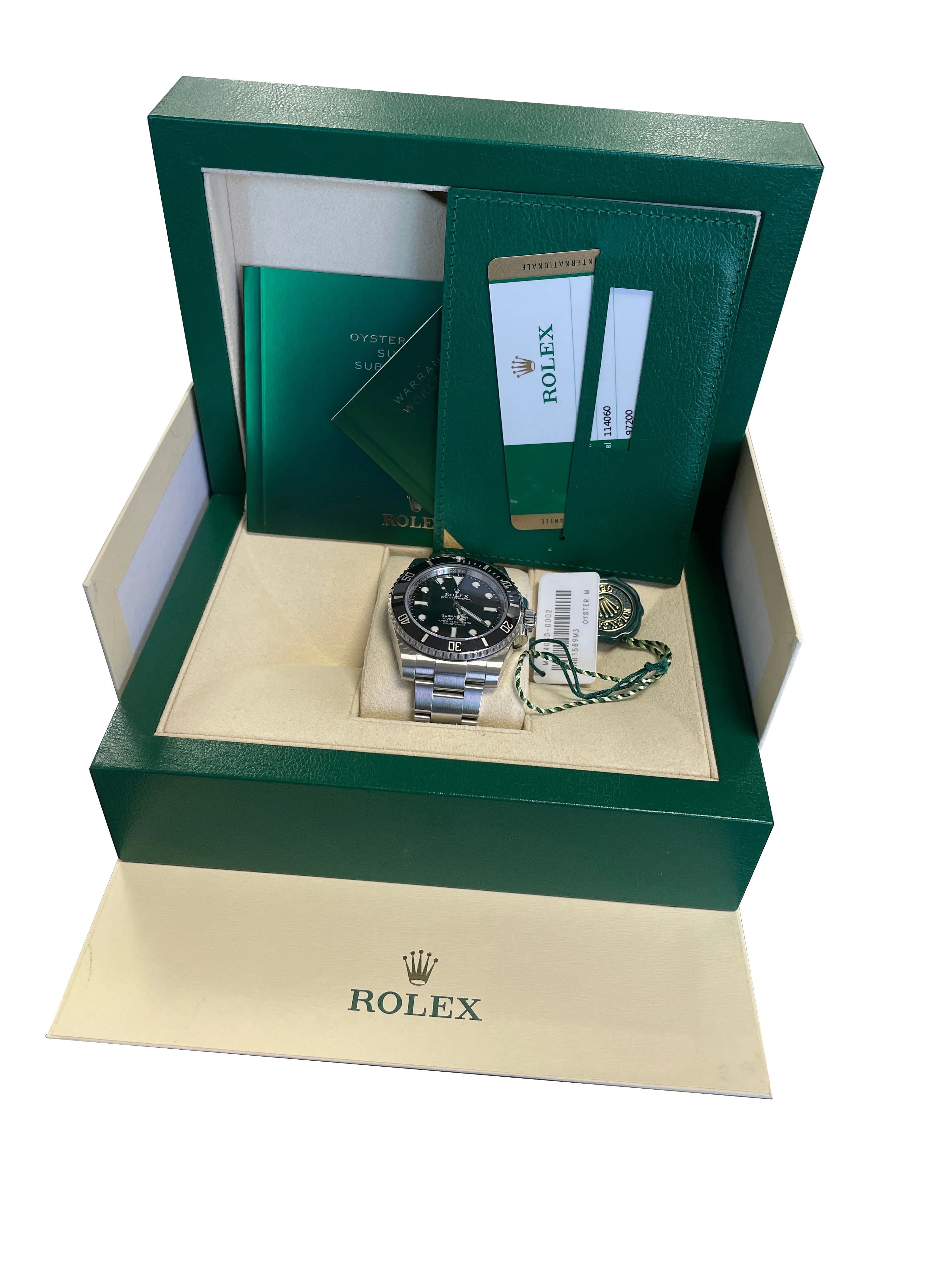2019 UNPOLISHED Rolex Submariner No-Date Stainless Steel 40mm Black Watch 114060