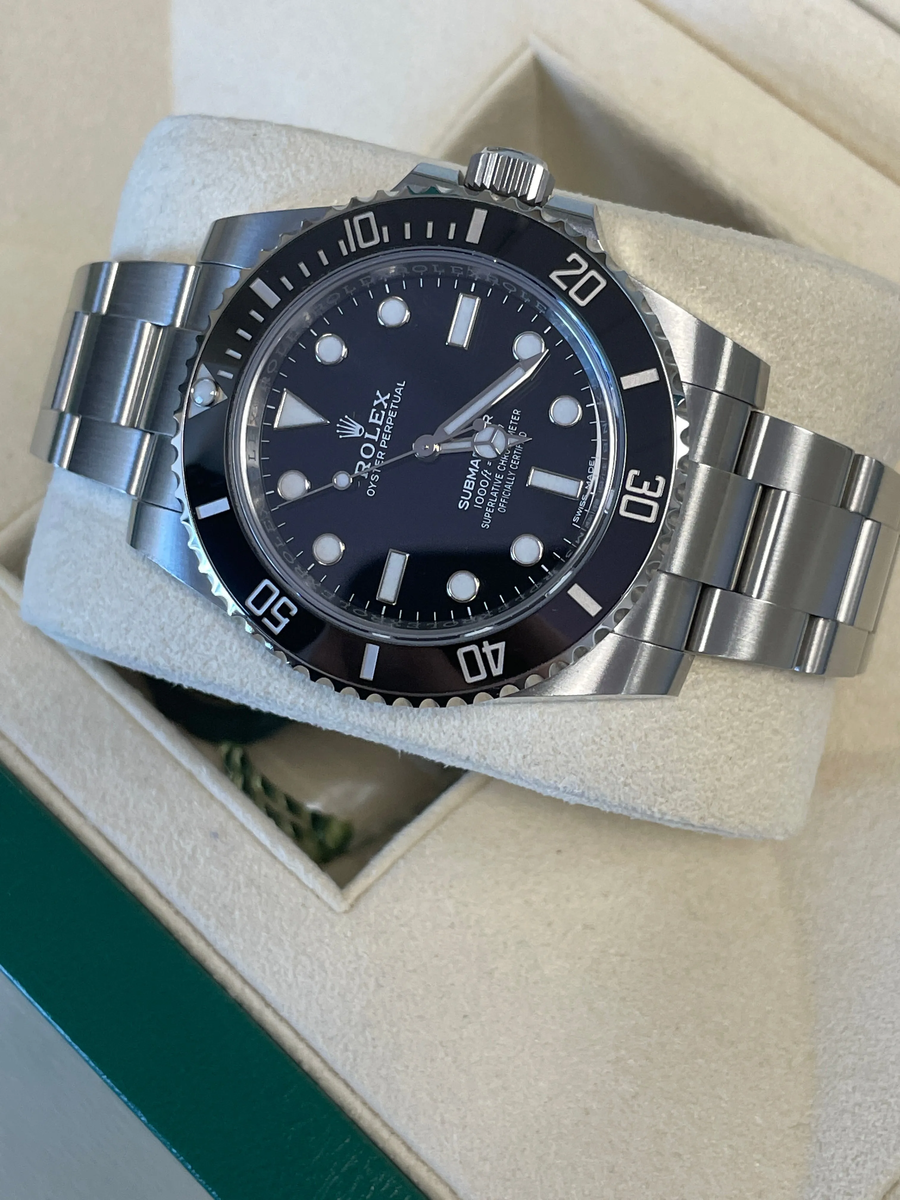 2019 UNPOLISHED Rolex Submariner No-Date Stainless Steel 40mm Black Watch 114060
