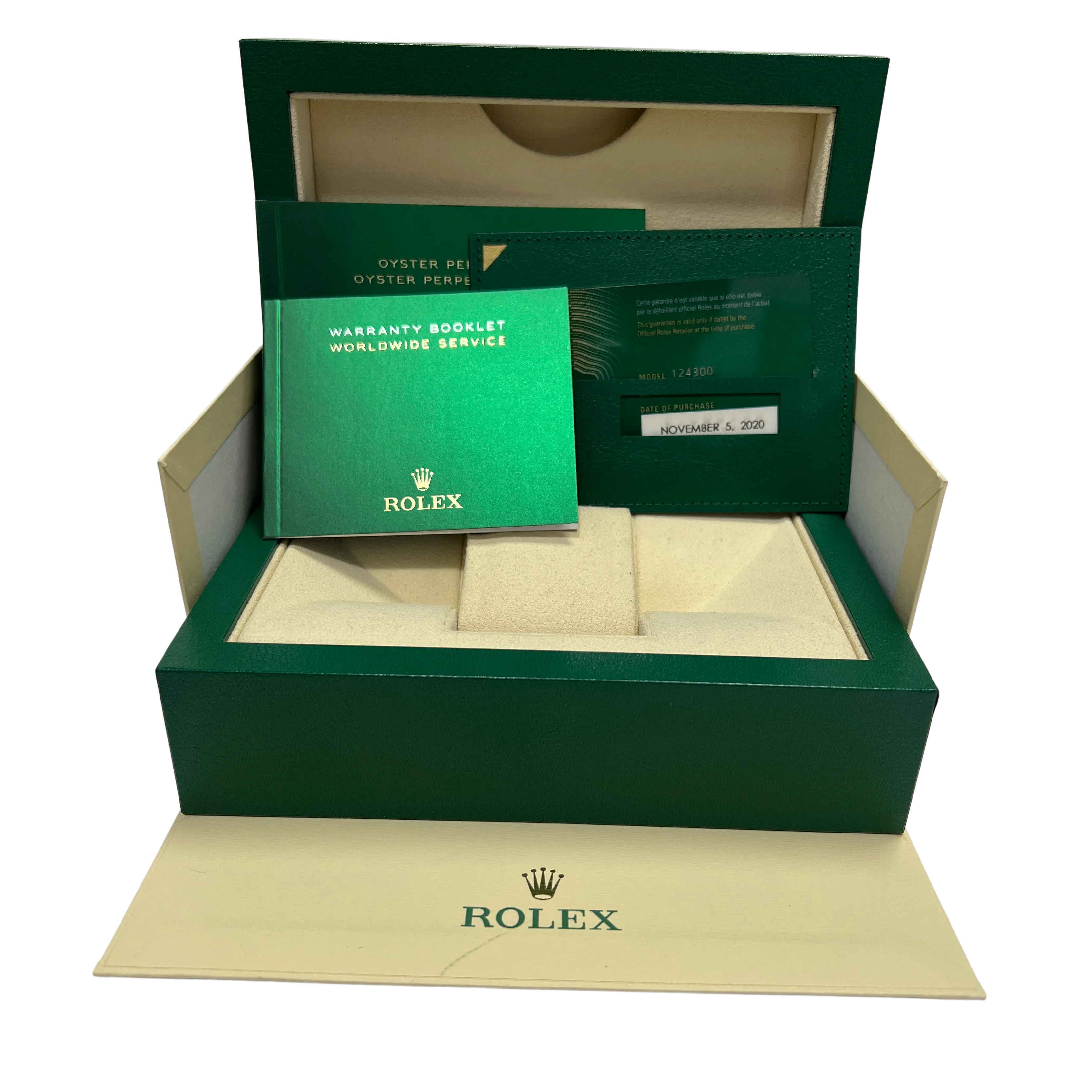 2020 MINT Rolex Oyster Perpetual 41mm Black Stainless Steel Oyster Watch 124300
