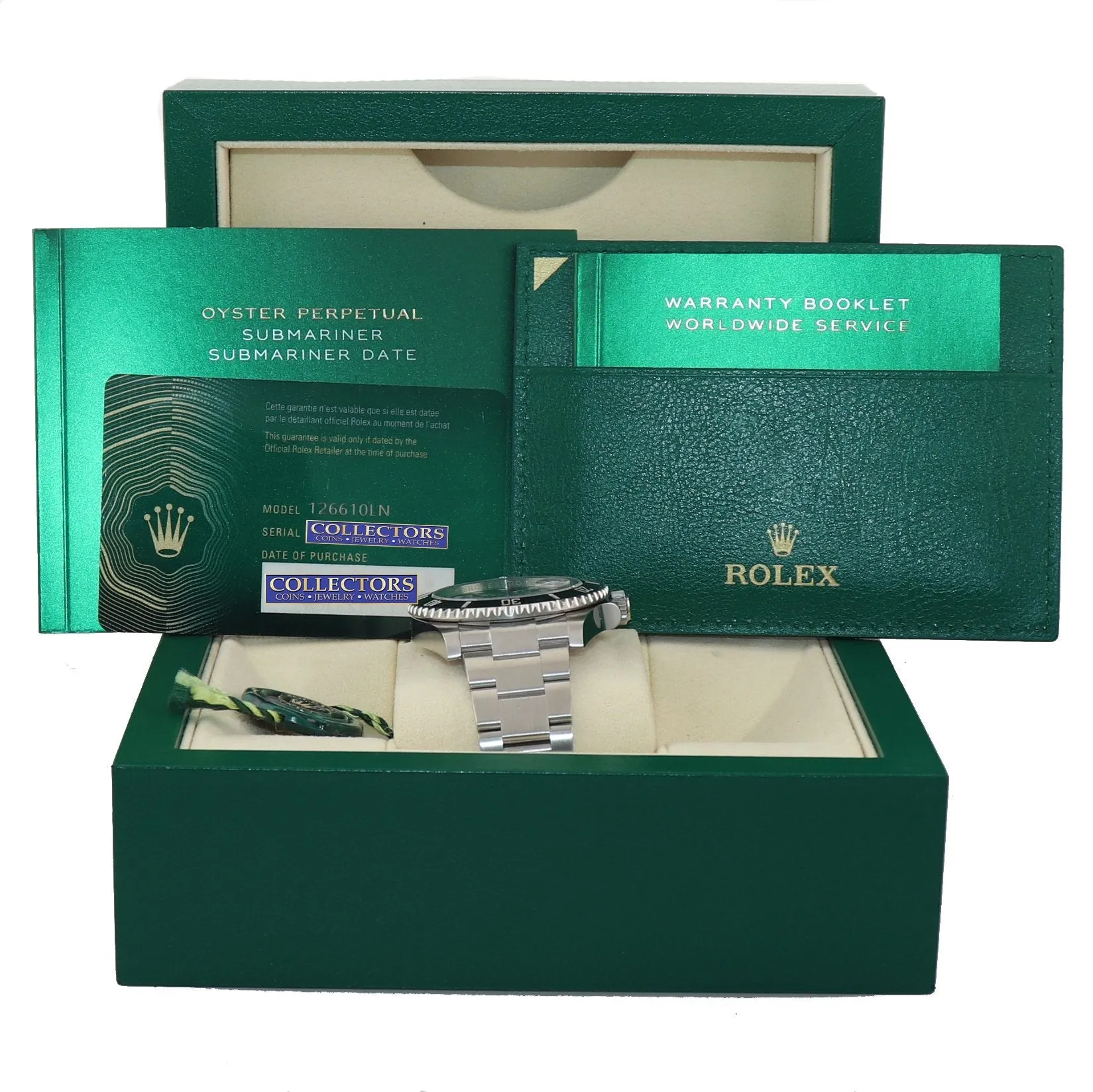 2020 PAPERS Rolex Submariner 41mm Black Ceramic 126610LN Watch Box