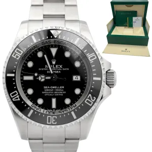 2020 Rolex Sea-Dweller Deepsea 126660 Black Dive Stainless Steel 44mm Watch