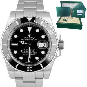 2020 Rolex Submariner Date 40mm Stainless Black Ceramic 116610 LN B P Watch