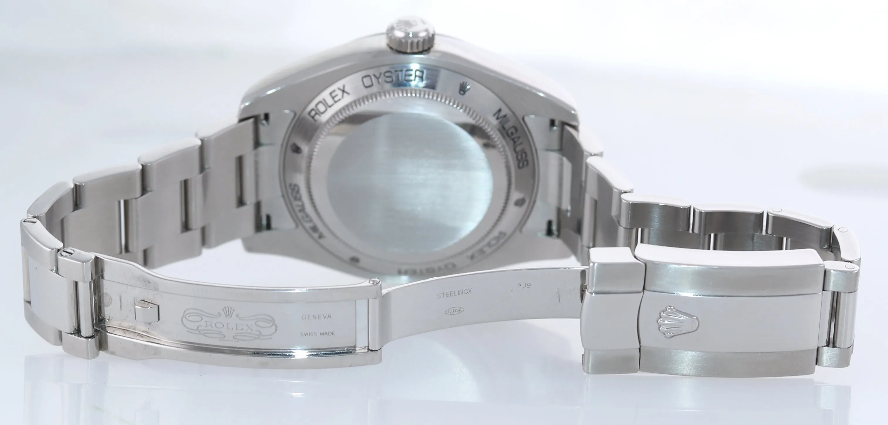 2020 RSC & PAPERS Rolex Milgauss 116400 Steel Black Anti-Magnetic Steel Watch