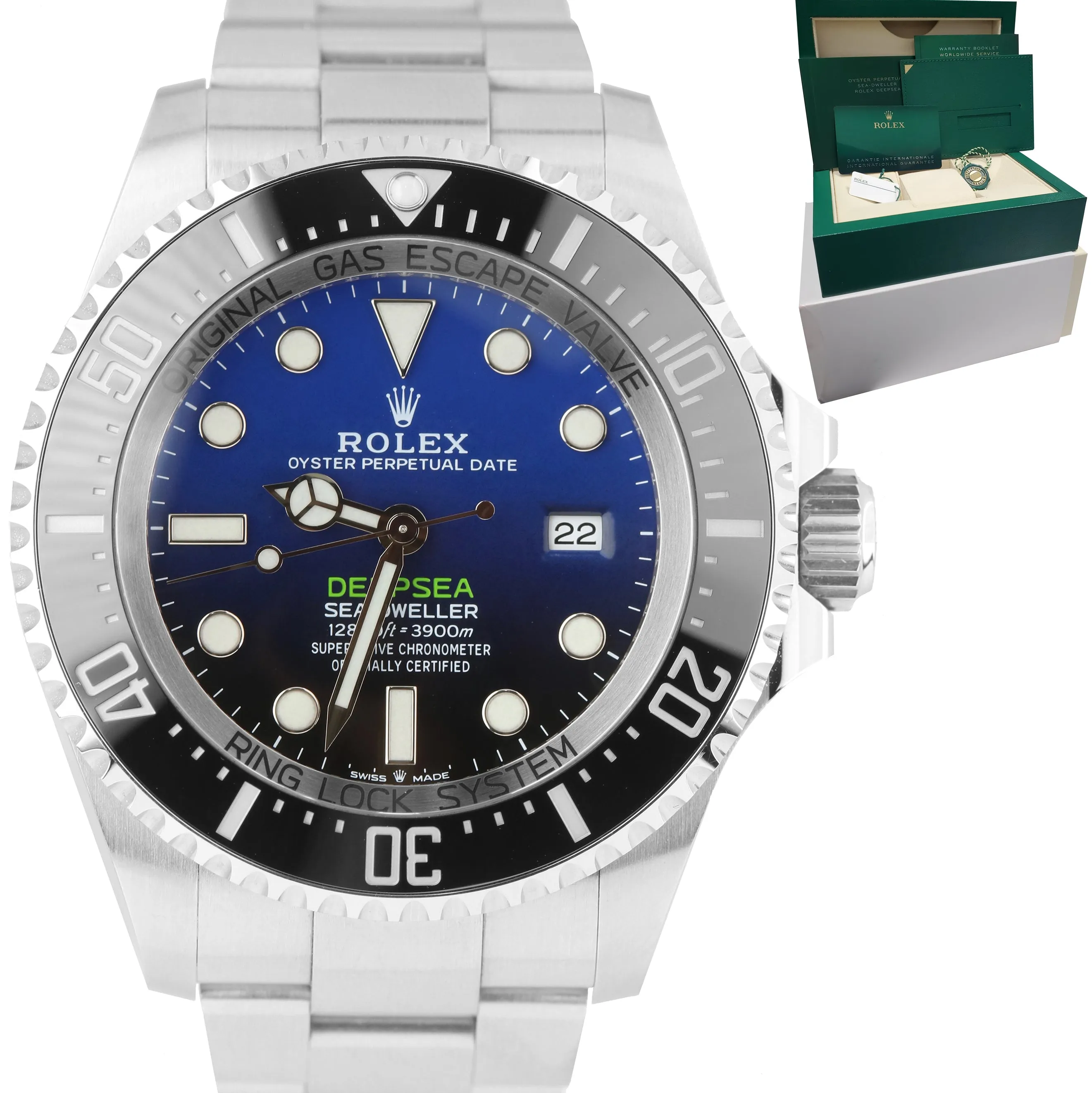 2020 UNPOLISHED Rolex Sea-Dweller Deepsea James Cameron Blue 44mm 126660 Watch