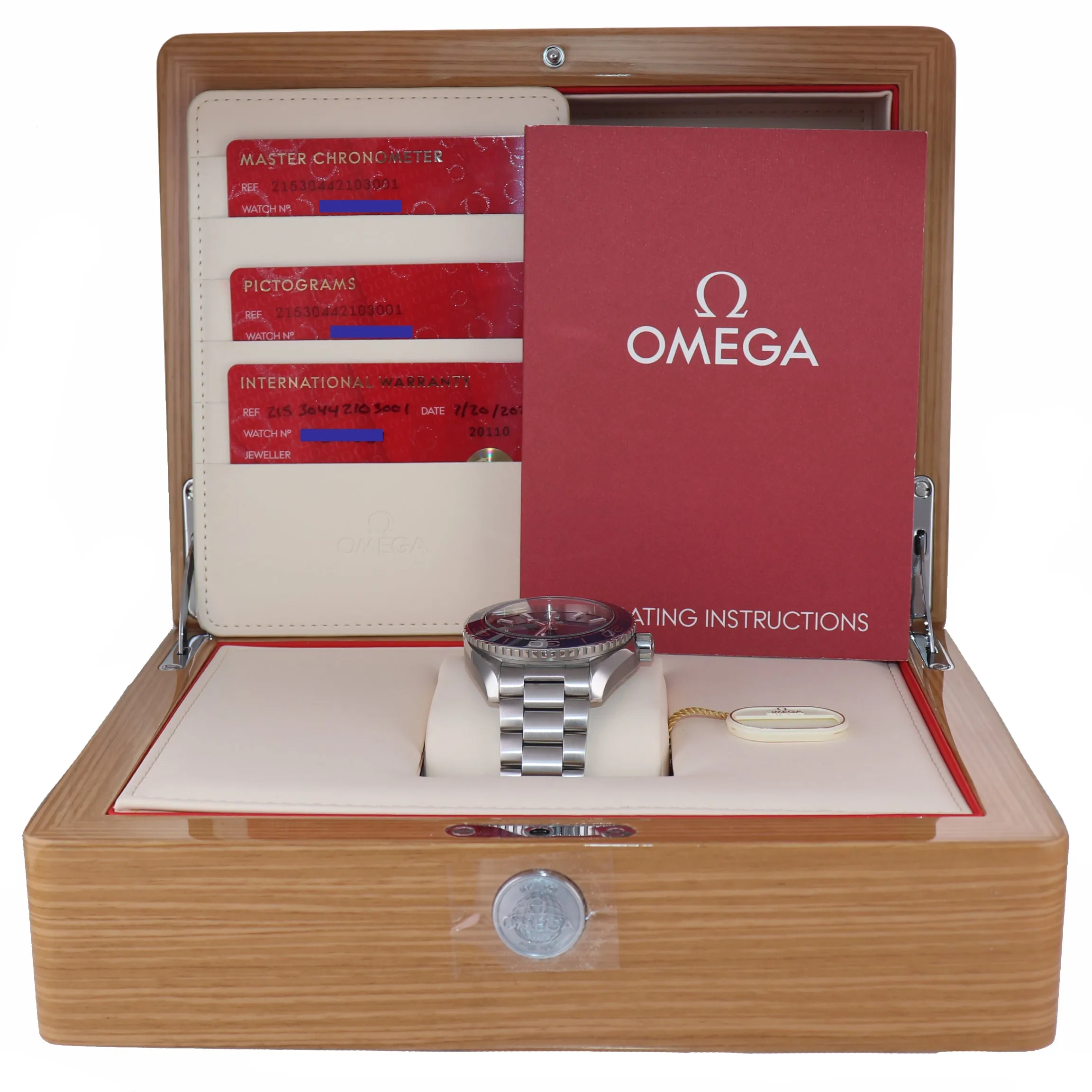 2021 NEW Omega Seamaster Planet Ocean 215.30.44.21.03.001 600M Blue Steel Watch