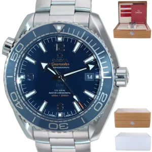 2021 NEW Omega Seamaster Planet Ocean 215.30.44.21.03.001 600M Blue Steel Watch