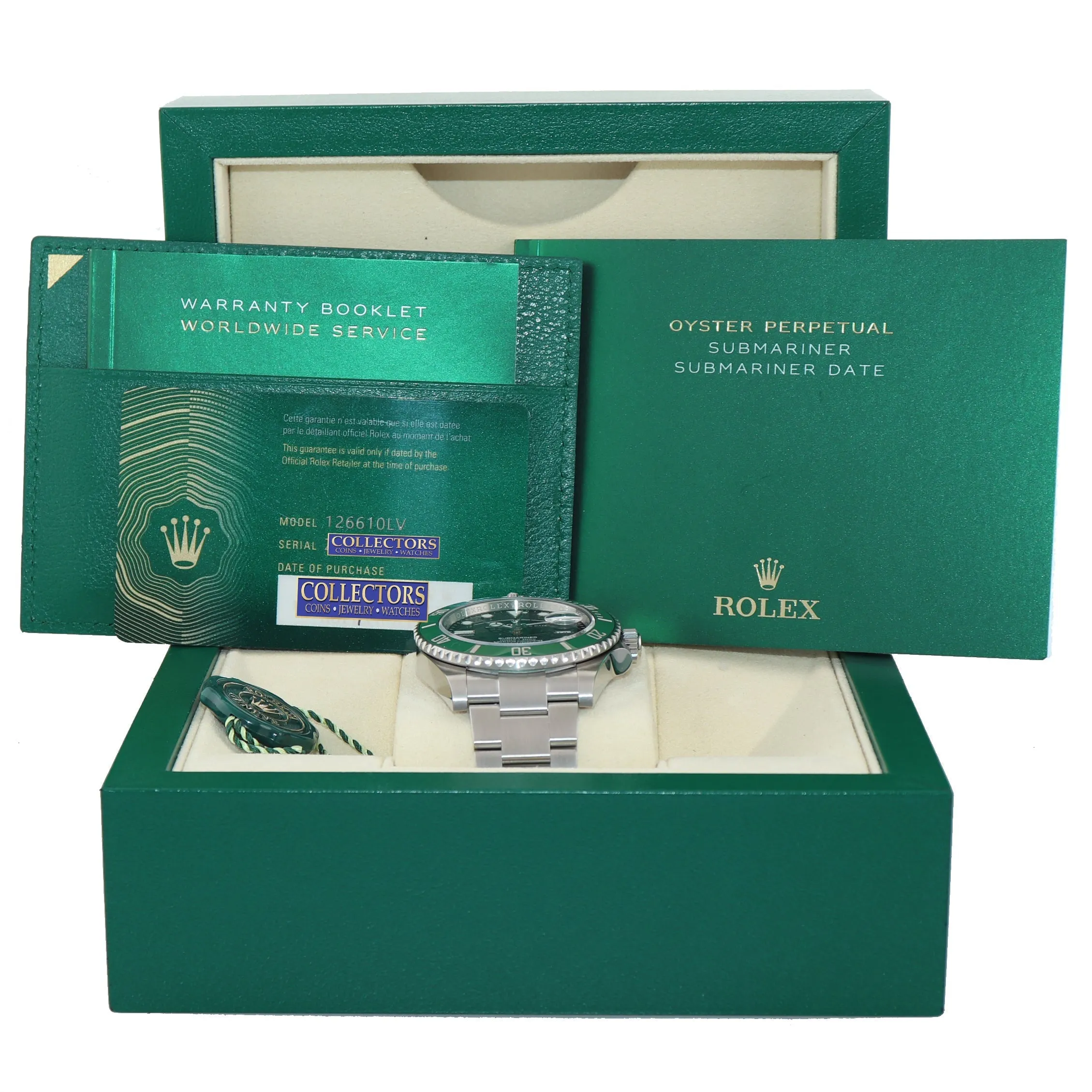 2021 NEW Rolex Submariner 41mm GREEN KERMIT Ceramic 126610LV Watch Box