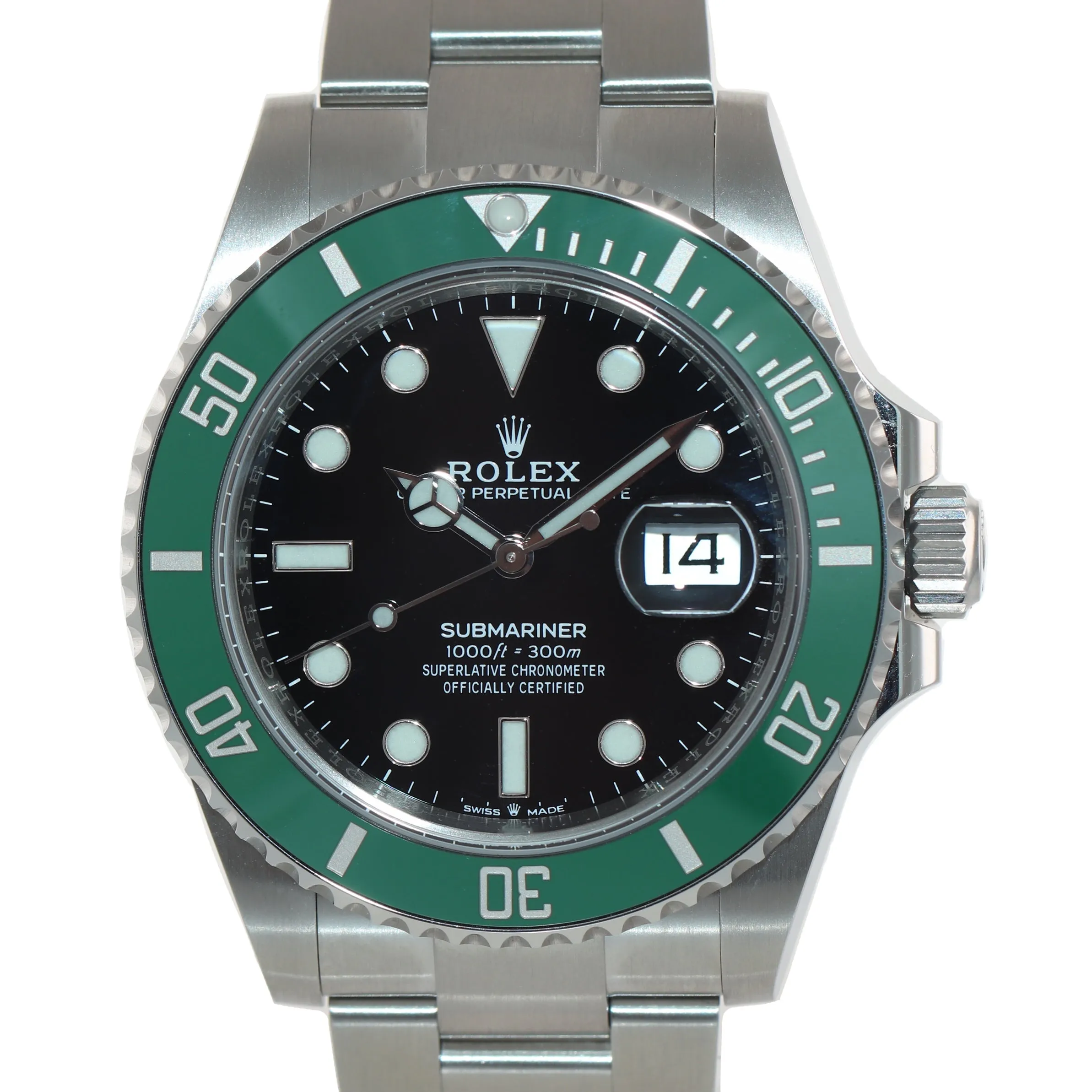 2021 NEW Rolex Submariner 41mm GREEN KERMIT Ceramic 126610LV Watch Box
