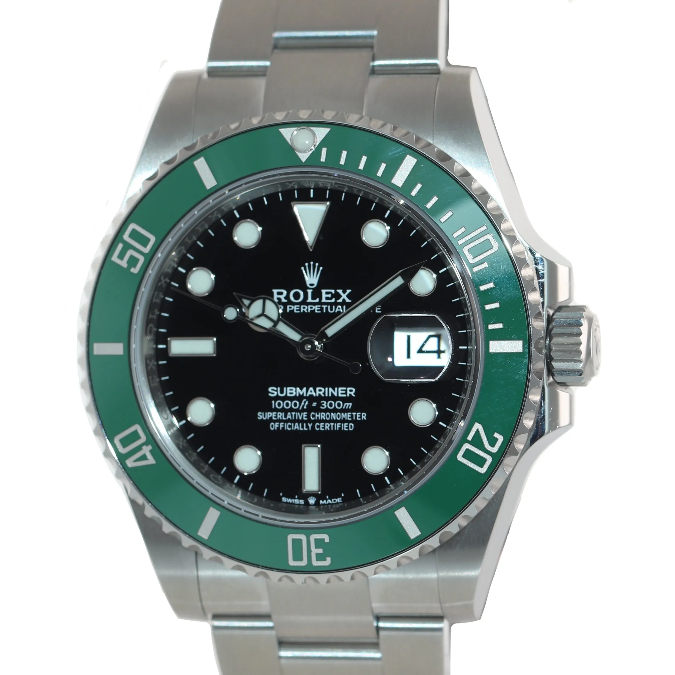 2021 NEW Rolex Submariner 41mm GREEN KERMIT Ceramic 126610LV Watch Box