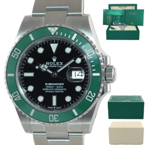 2021 NEW Rolex Submariner 41mm GREEN KERMIT Ceramic 126610LV Watch Box