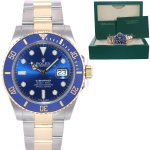 2022 MINT Rolex Submariner 41mm Blue 126613LB Two Tone Gold Steel Watch