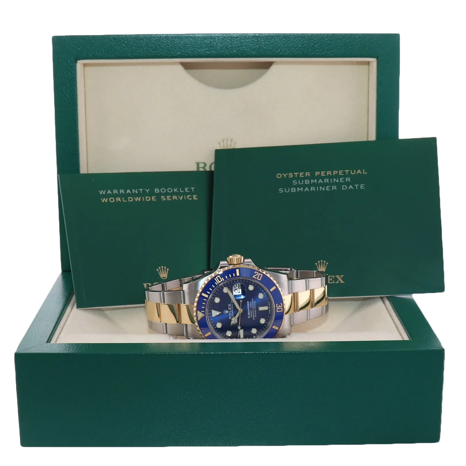 2022 MINT Rolex Submariner 41mm Blue 126613LB Two Tone Gold Steel Watch