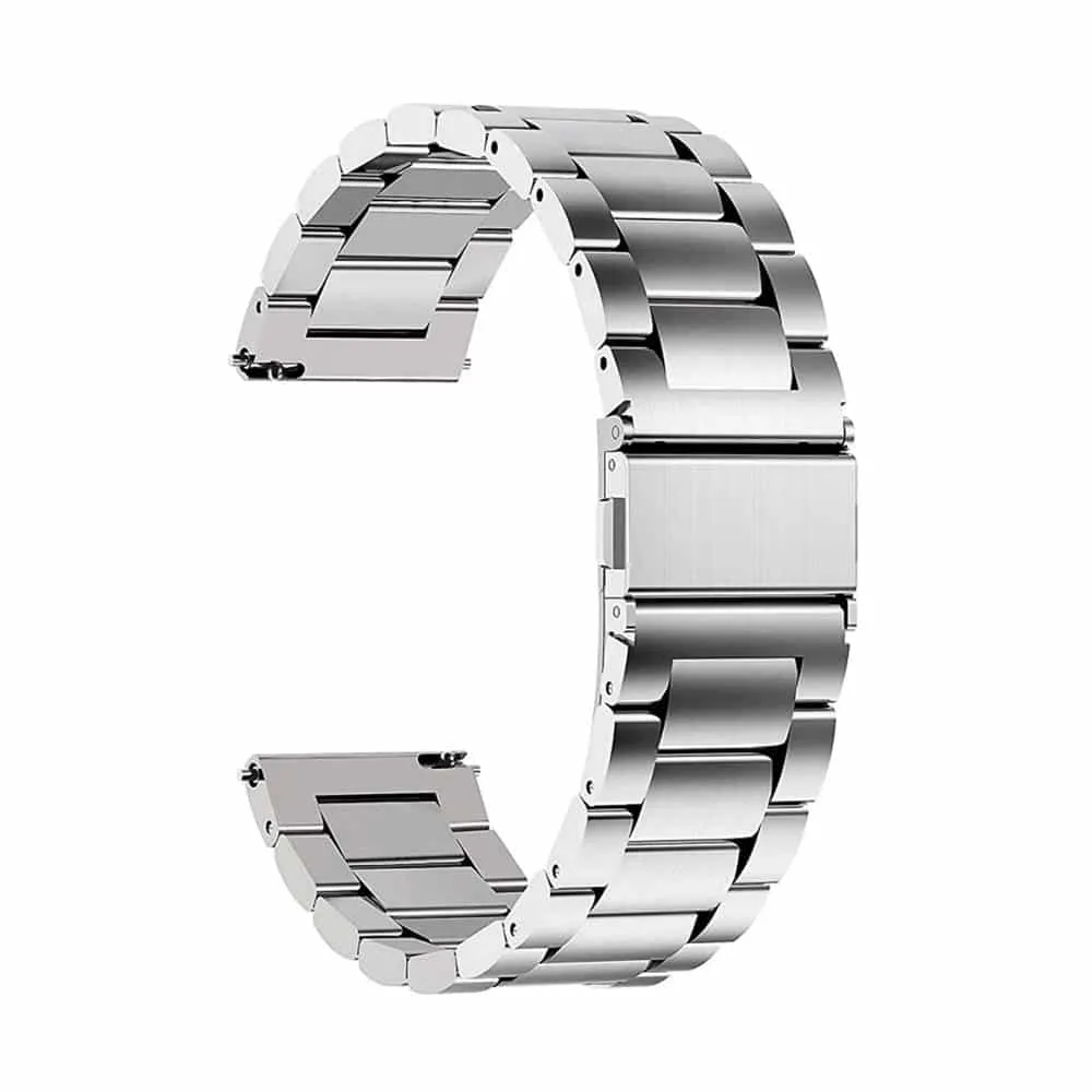 24mm watch 3 links stainless -steel strap - Silver