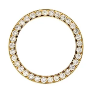 36 Mm Yellow Gold 14K Custom Natural Earth Mined Diamond Bezel To Fit Datejust & President Watch Gents 4 Ct.