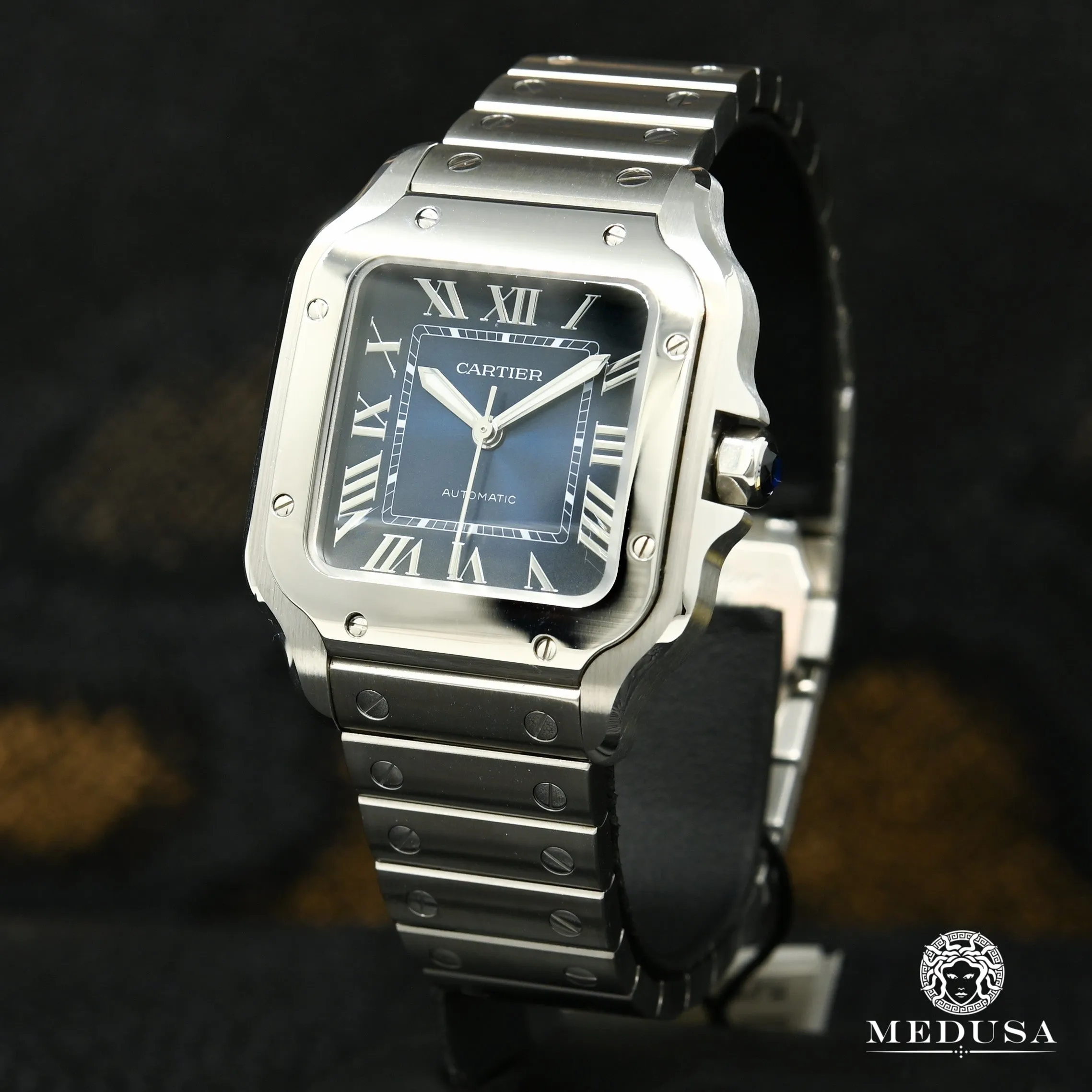36mm C-Luxury-Watches Santos Blue