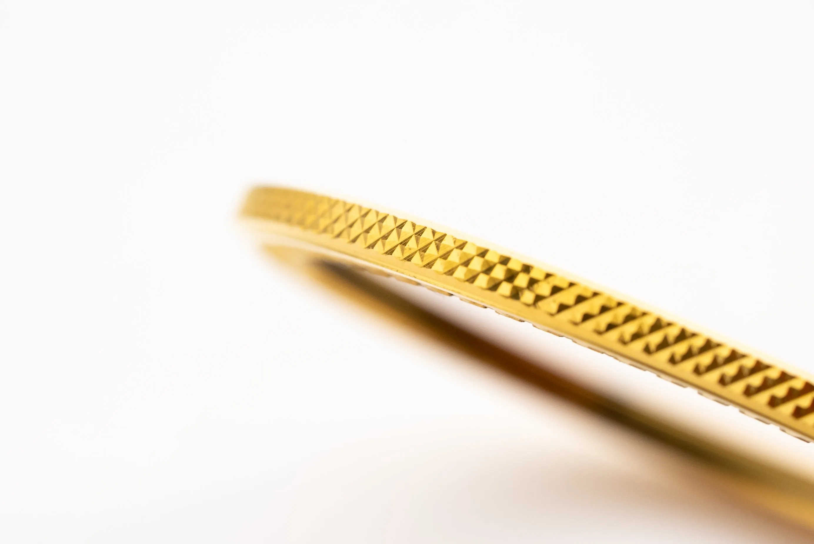 41.5mm Knurled thin profile Gold bezel - for DWC divers, Seiko SKX and 5KX/SRPD